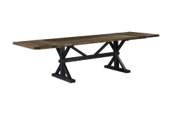 Bloomington Spisebord & Kjøkkenbord-Lyon Uttrekkbart Spisebord 6 personer – Uttrekkbart plankebord 200 cm Natur,Hvit