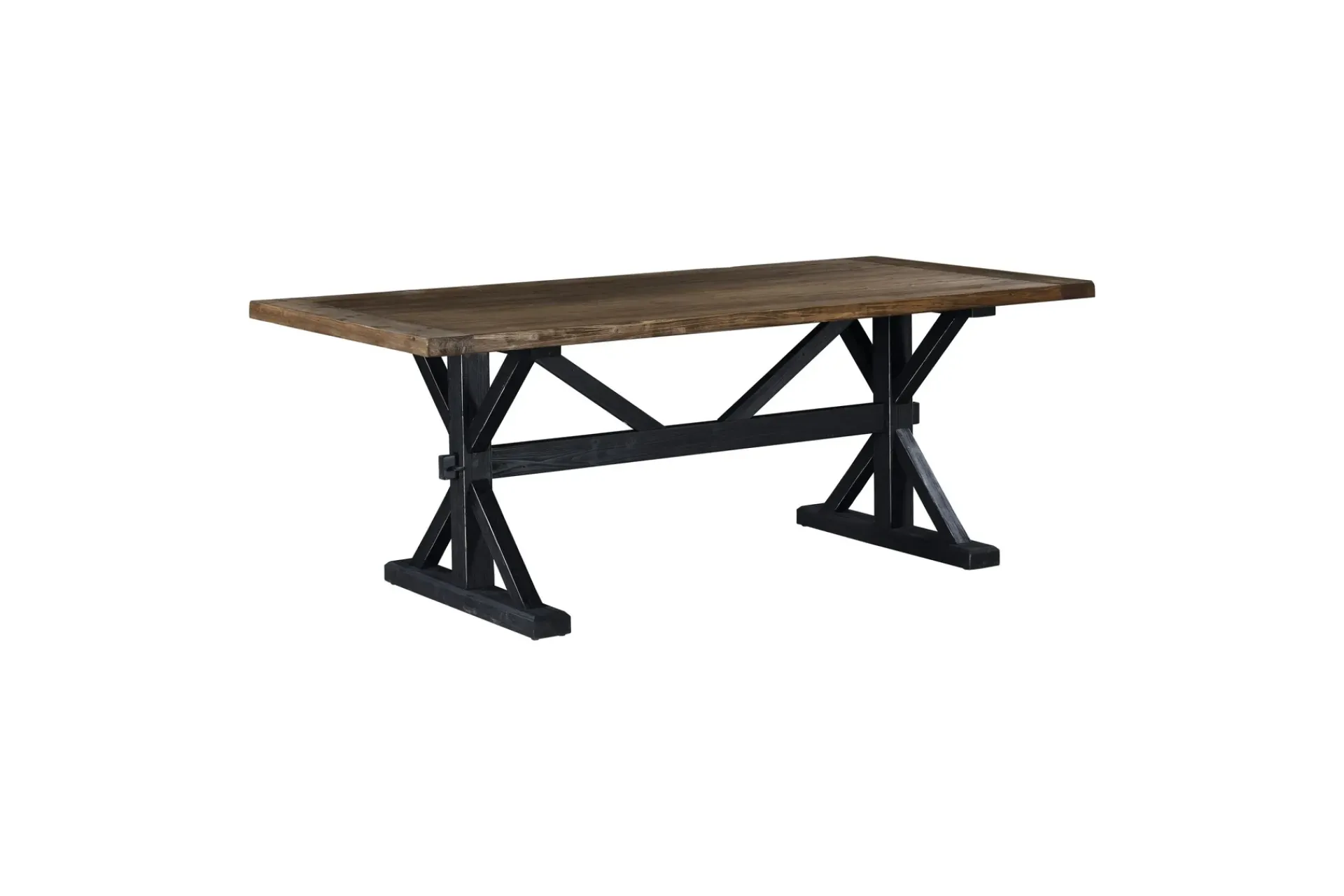 Bloomington Spisebord & Kjøkkenbord-Lyon Uttrekkbart Spisebord 6 personer – Uttrekkbart plankebord 200 cm Natur,Hvit