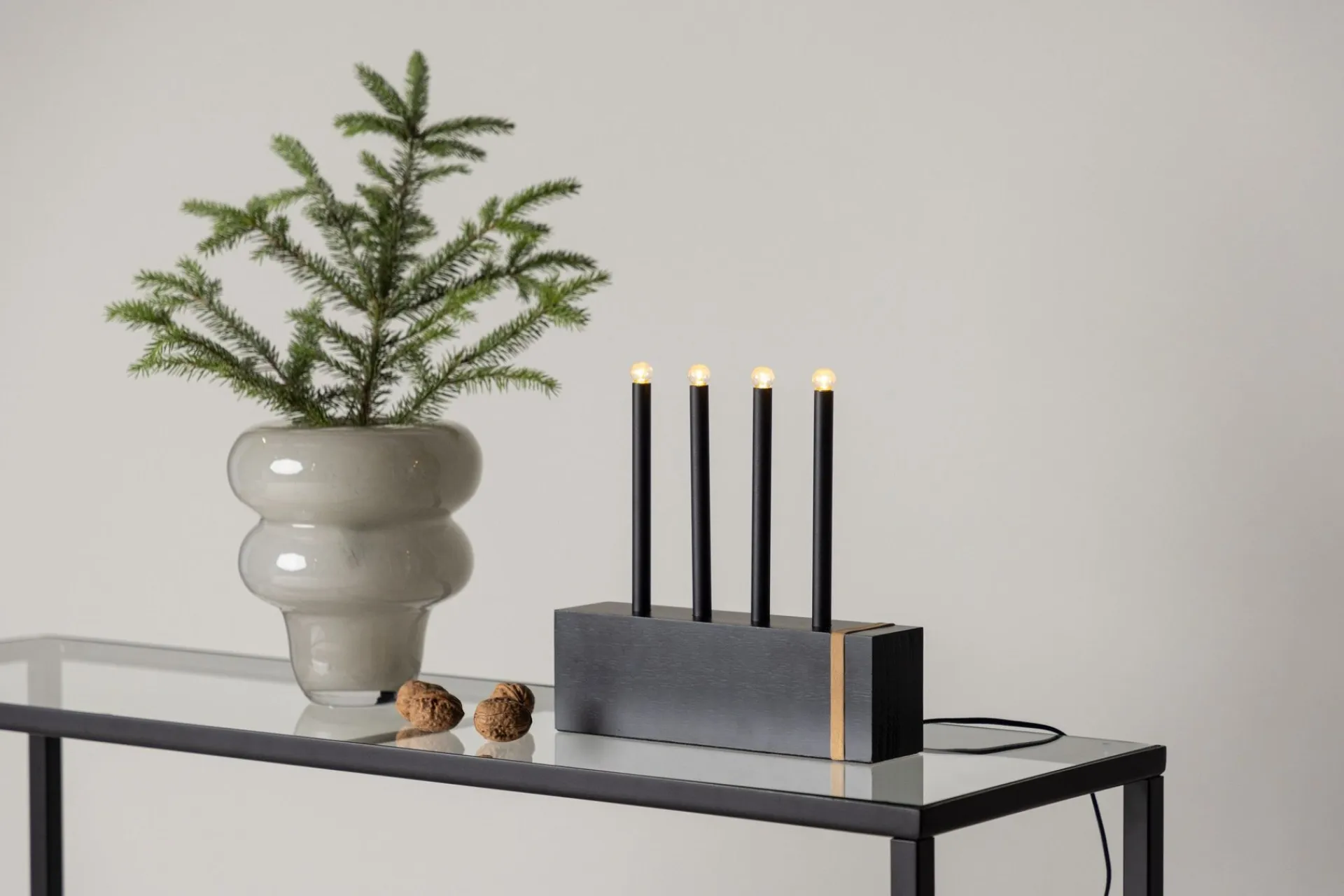 Venture Home Lysestaker Og Lykter|Stearinlys-Lysestake og kandelaber til bord Fjällberget lysestake Black