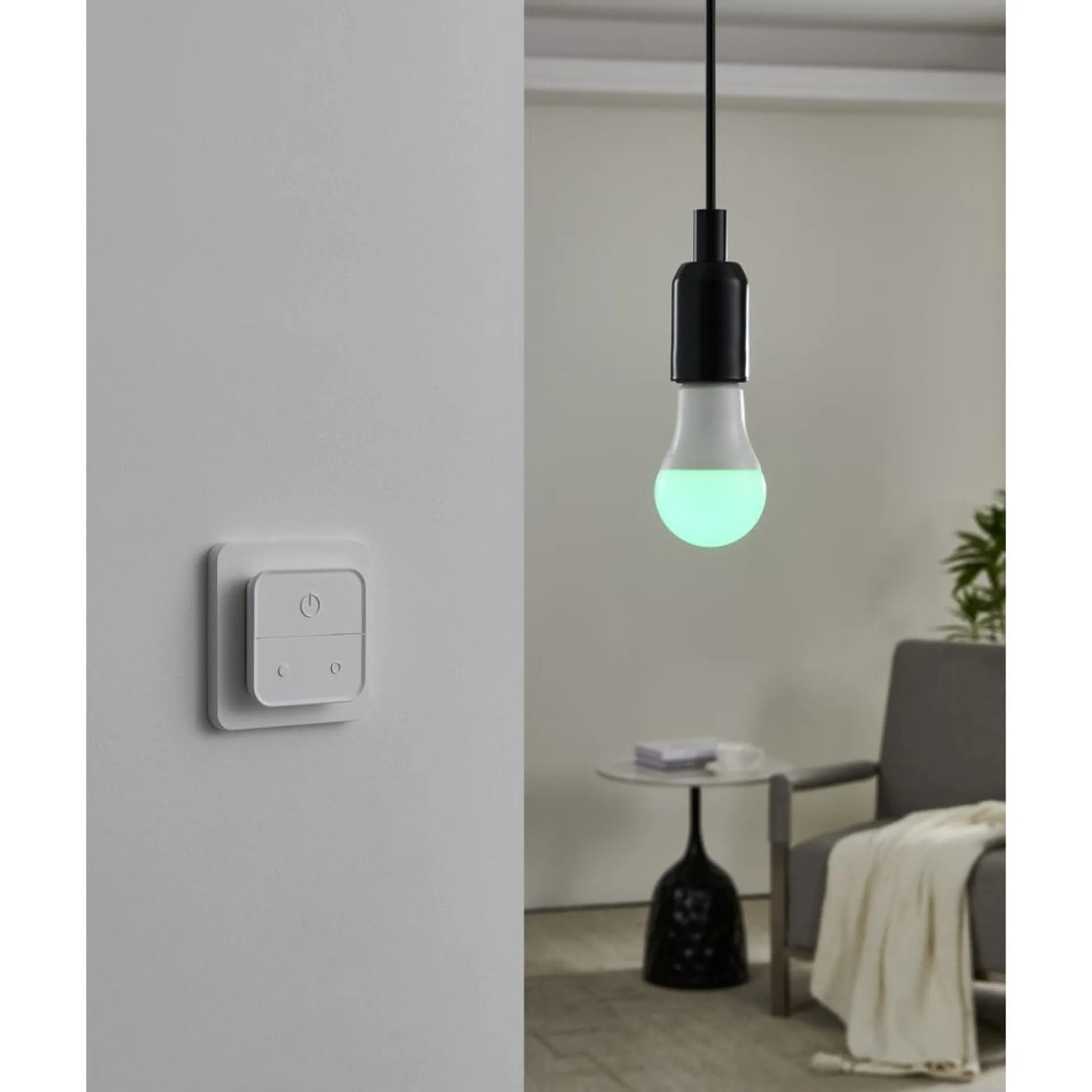Led-Belysning|Lyspærer-Lyskilde 2xLM-ZIG-RGB/CCT E27 A60 9W Bryter Hvit