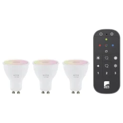 Led-Belysning|Lyspærer-Lyskilde 3xLM-ZIG-RGB/CCT GU10 4,5W+1XFB Opal