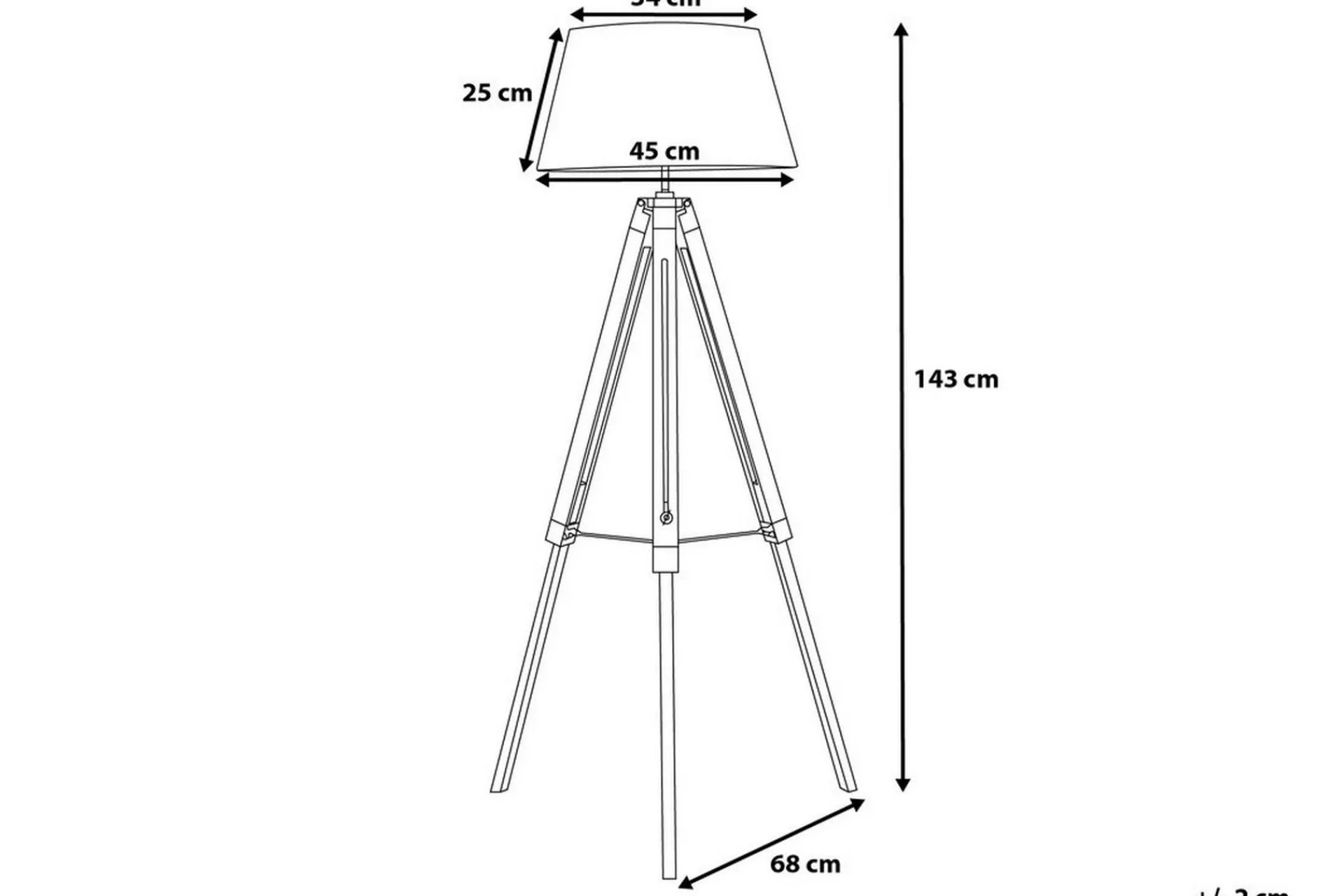 Stuelampe|Soveromslampe-Madeira Gulvlampe 143 cm Svart