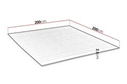 Madrasser-Madrass MANDULA 200x200 Hvit