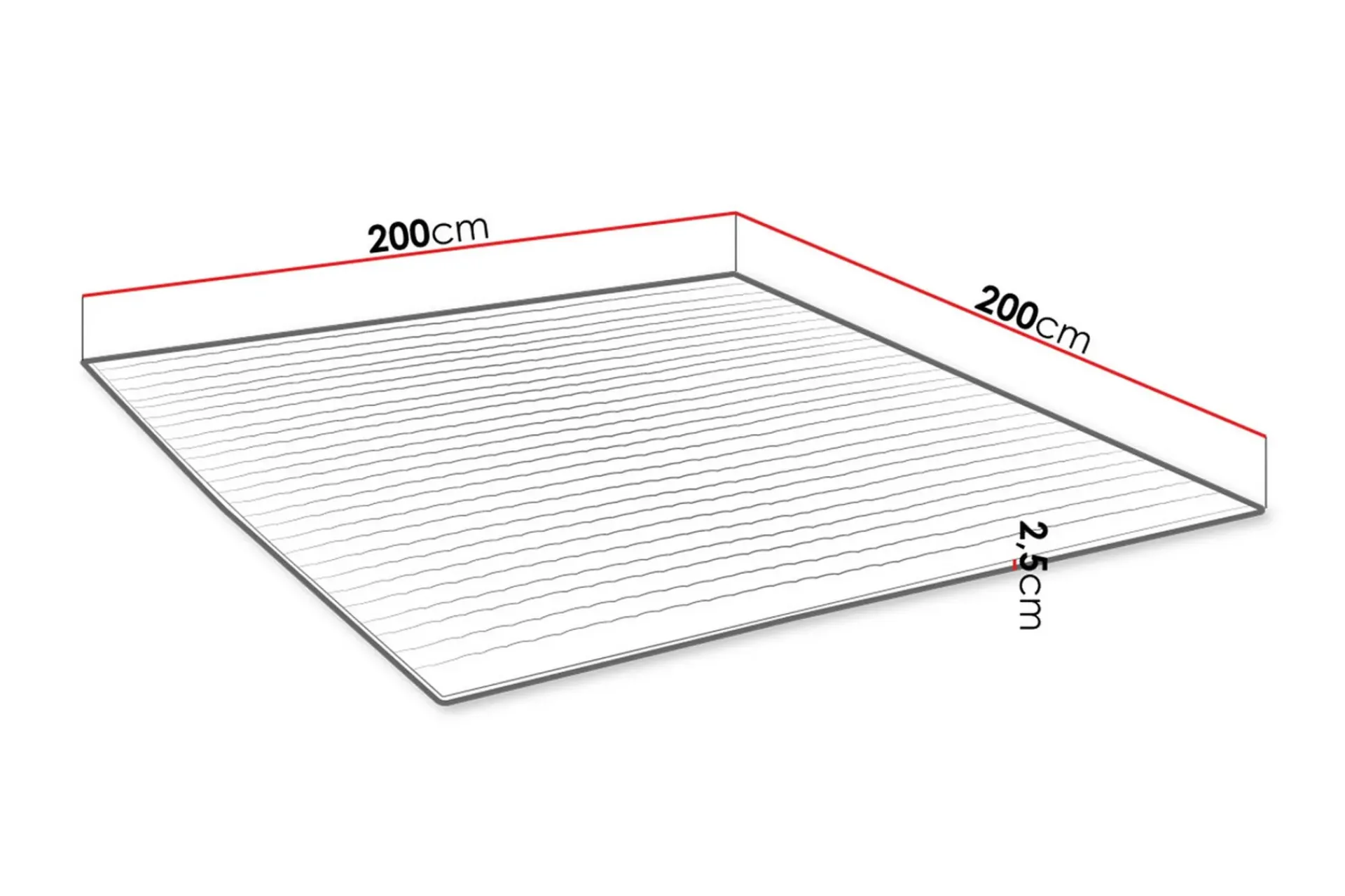 Madrasser-Madrass MANDULA 200x200 Hvit