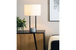 Nattbordslampe|Bordlampe-Madrica Bordlampe 60 cm E27 Hvit,Svart,Grey