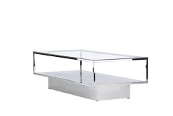 Furniture Fashion Sofabord-Maglehem Sofabord 130x60 cm Transparent
