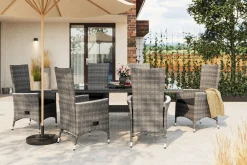 Comfort Garden Loungebord & Sofabord Utendørs-Majestic Spisebord 210x100 cm Grey