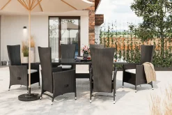 Comfort Garden Majestic Spisegruppe 210+6 Jenny Regulerbare Stoler