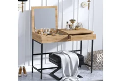 Sminkebord & Toalettbord-Make-up Table Eik|Svart Natur,Svart