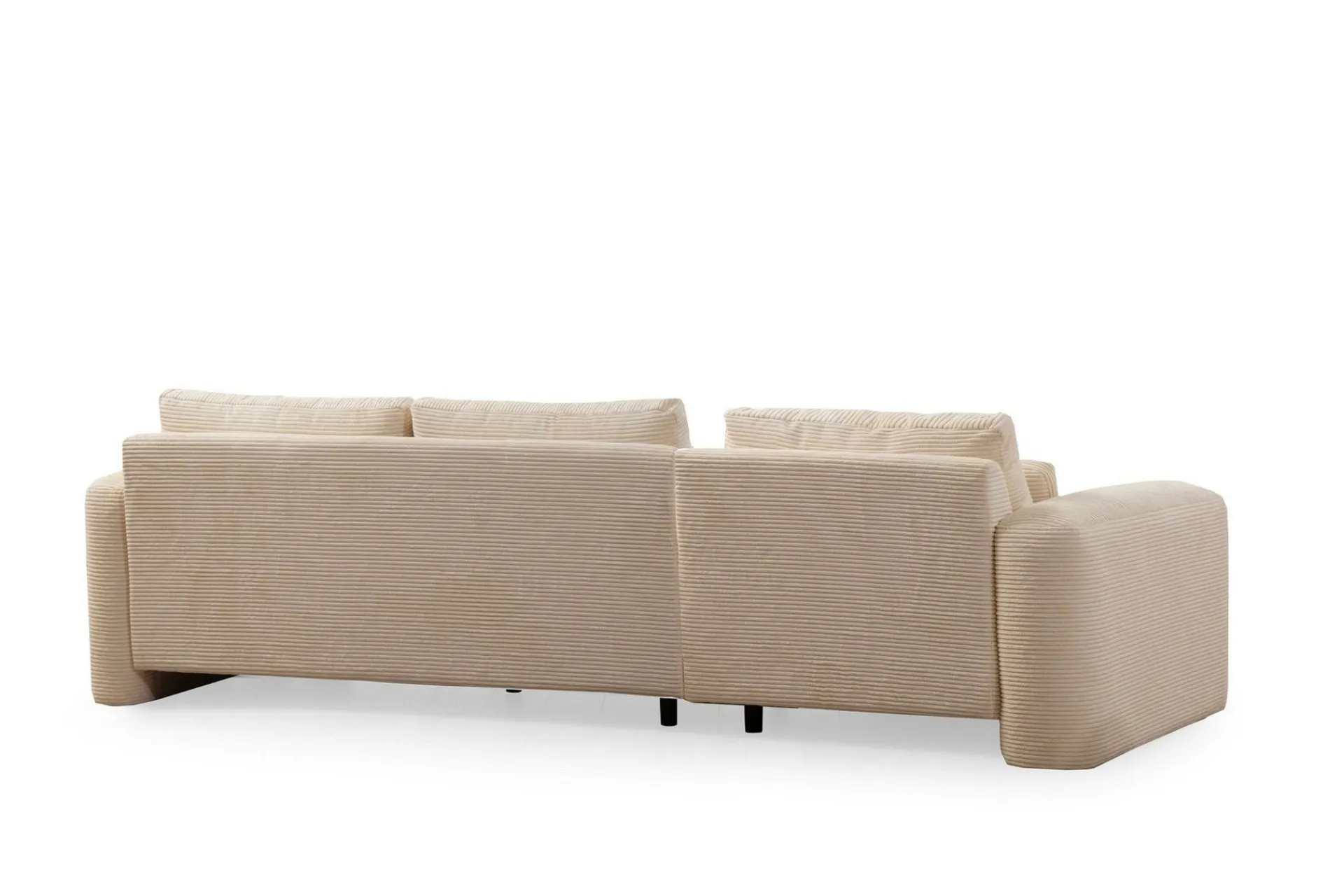 Sofa Med Sjeselong-Makhan Sofa med Sjeselong 3-seter Beige
