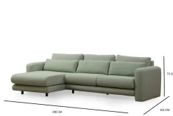 Makhan Sofa med Sjeselong 3-seter