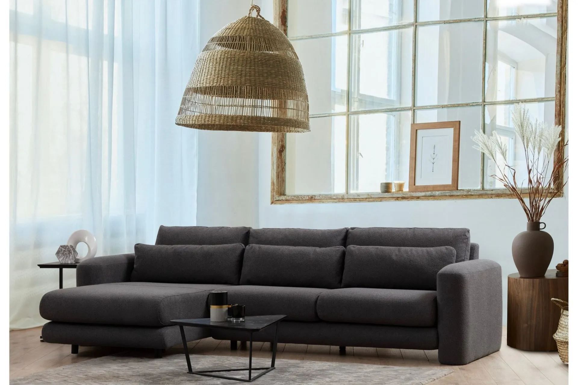 Makhan Sofa med Sjeselong 3-seter