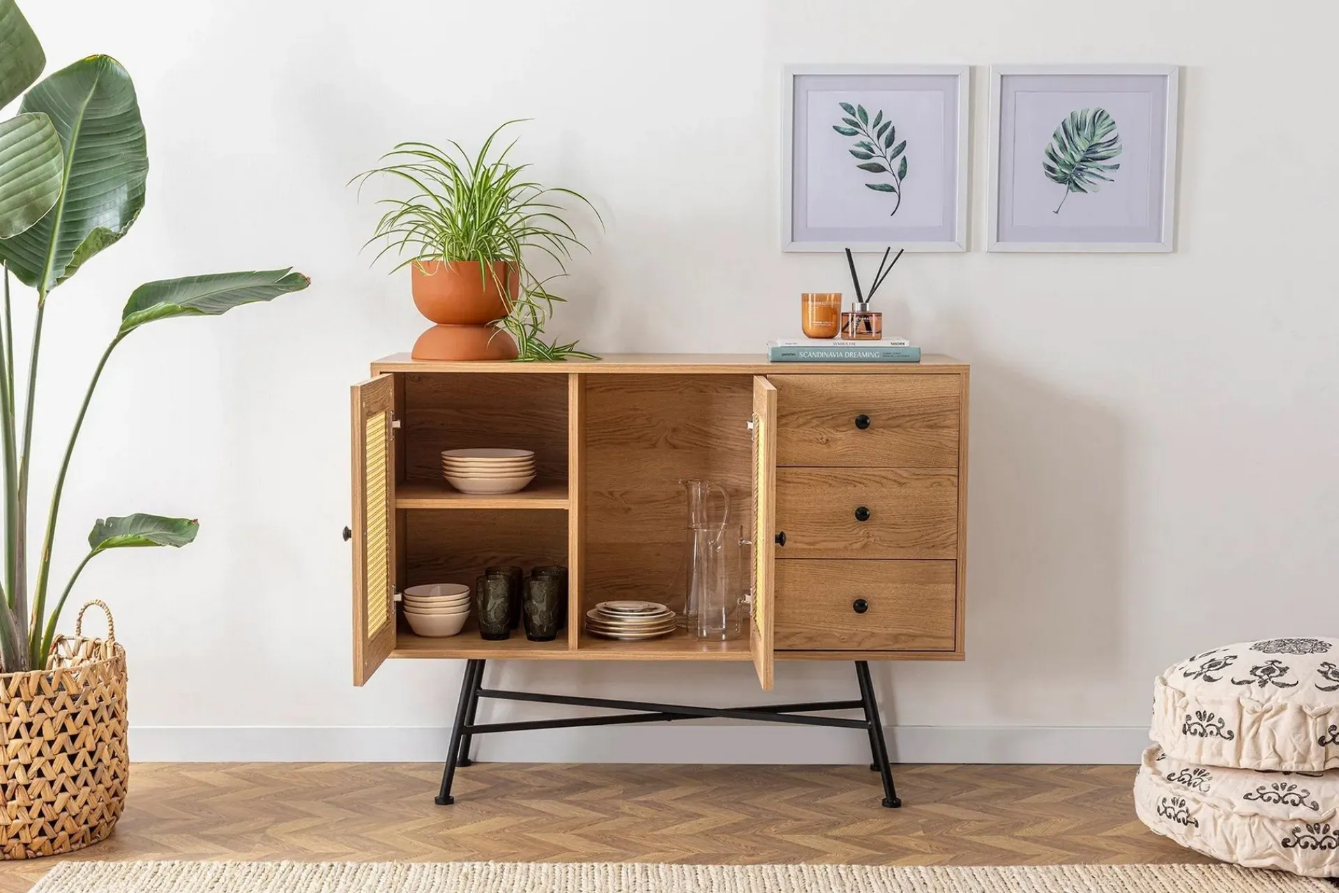 Sideboard & Skjenker-Makwana Konsollbord 120 cm Natural