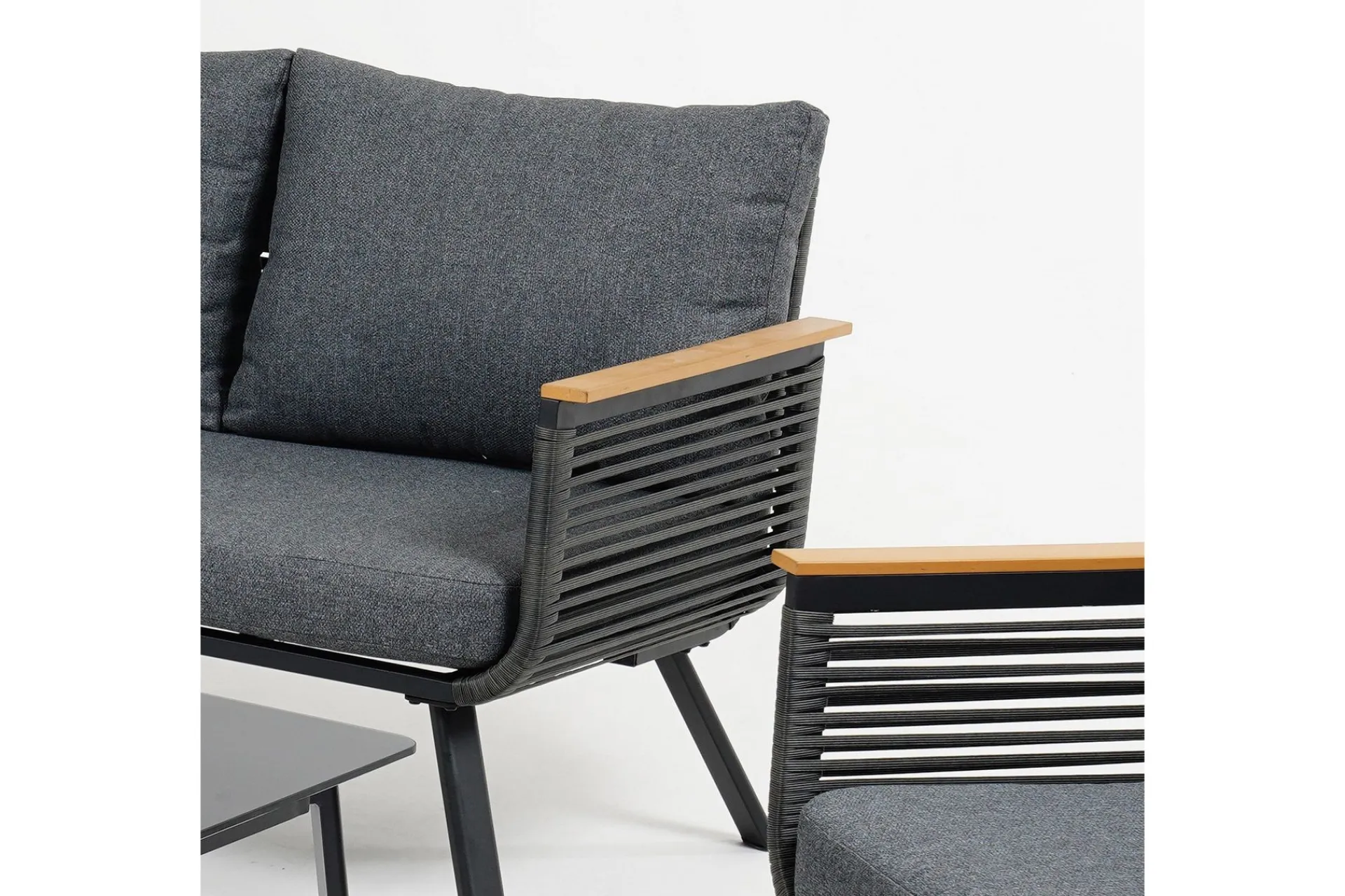 Veranda & Terrasse|Loungesett-Malaga Soffgrup Svart