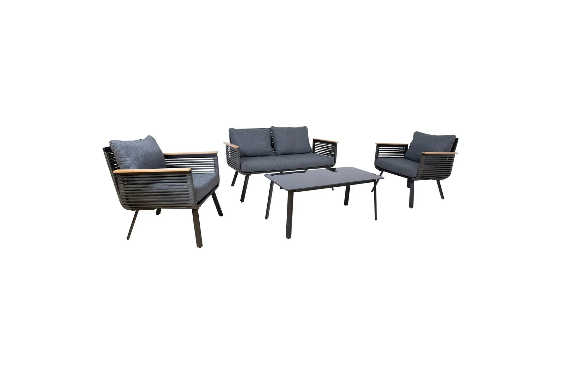 Veranda & Terrasse|Loungesett-Malaga Soffgrup Svart