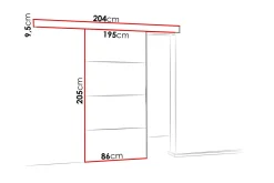 Dører & Porter-Malibu Dør 204x86x205 cm Hvit