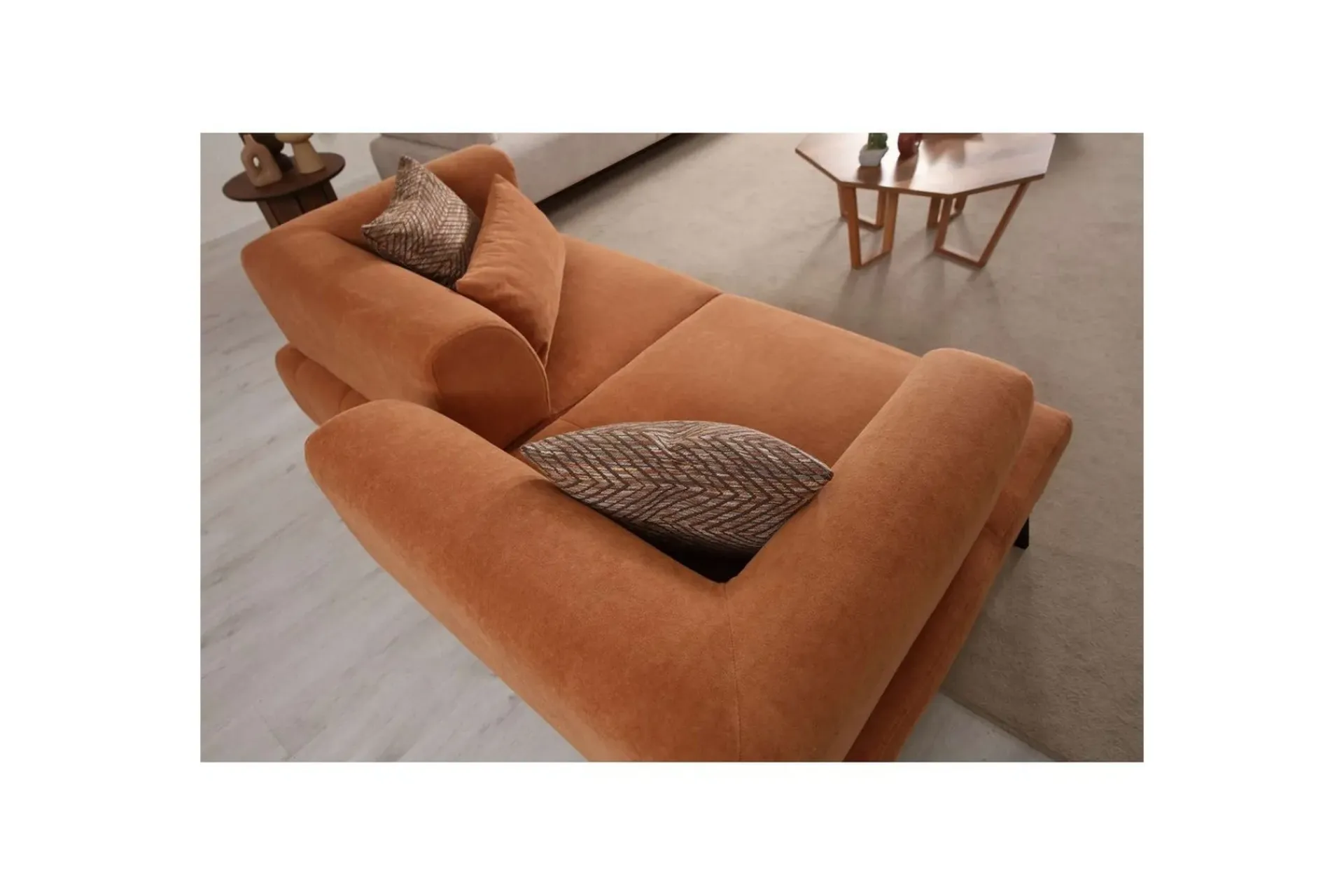 2 Seter Sofa-Malkiat Sofa 2-seter Orange,Svart