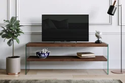 Tv-Benk & Mediabenk-Malmby TV-benk 120 cm Brun/Glass
