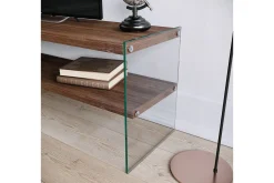 Tv-Benk & Mediabenk-Malmby TV-benk 120 cm Brun/Glass