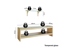 Tv-Møbelsett-Malmby TV-Møbelsett 140 cm Brun