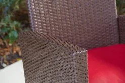 Dorel Home Veranda & Terrasse|Loungesett-Malmo Loungegruppe Kunstrotting Brun Brun,Rød