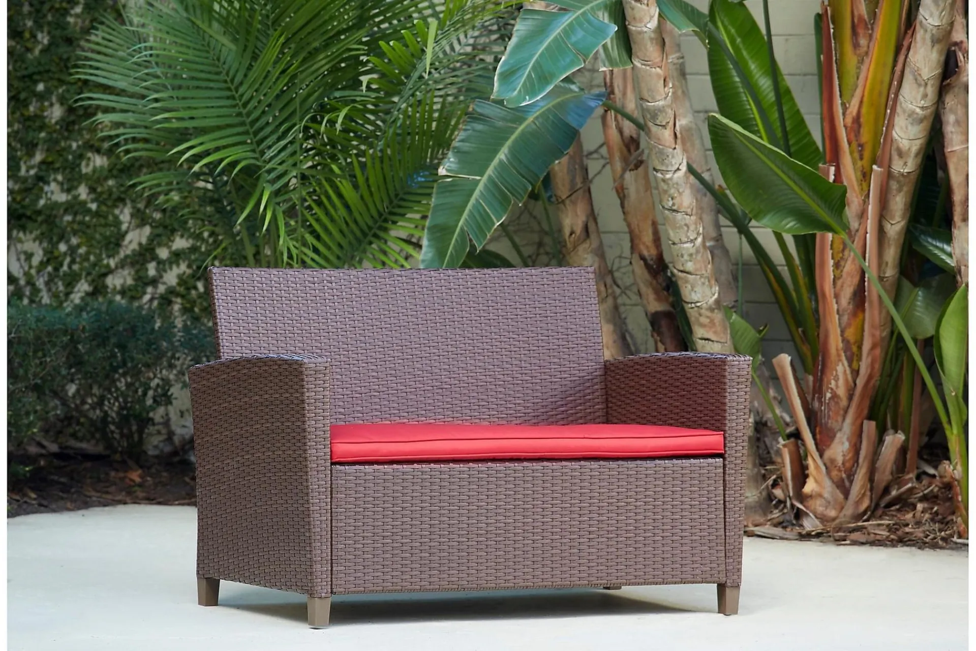 Dorel Home Veranda & Terrasse|Loungesett-Malmo Loungegruppe Kunstrotting Brun Brun,Rød