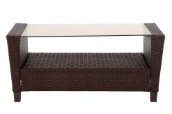 Dorel Home Veranda & Terrasse|Loungesett-Malmo Loungegruppe Kunstrotting Brun Brun,Rød