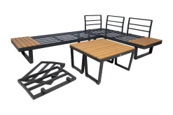 Veranda & Terrasse|Loungesett-Malta Sofagruppe Natur,Grey