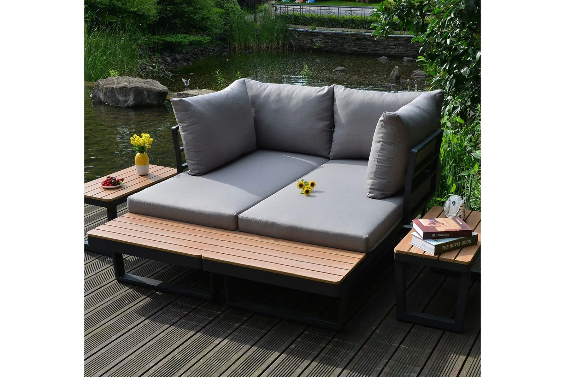 Veranda & Terrasse|Loungesett-Malta Sofagruppe Natur,Grey