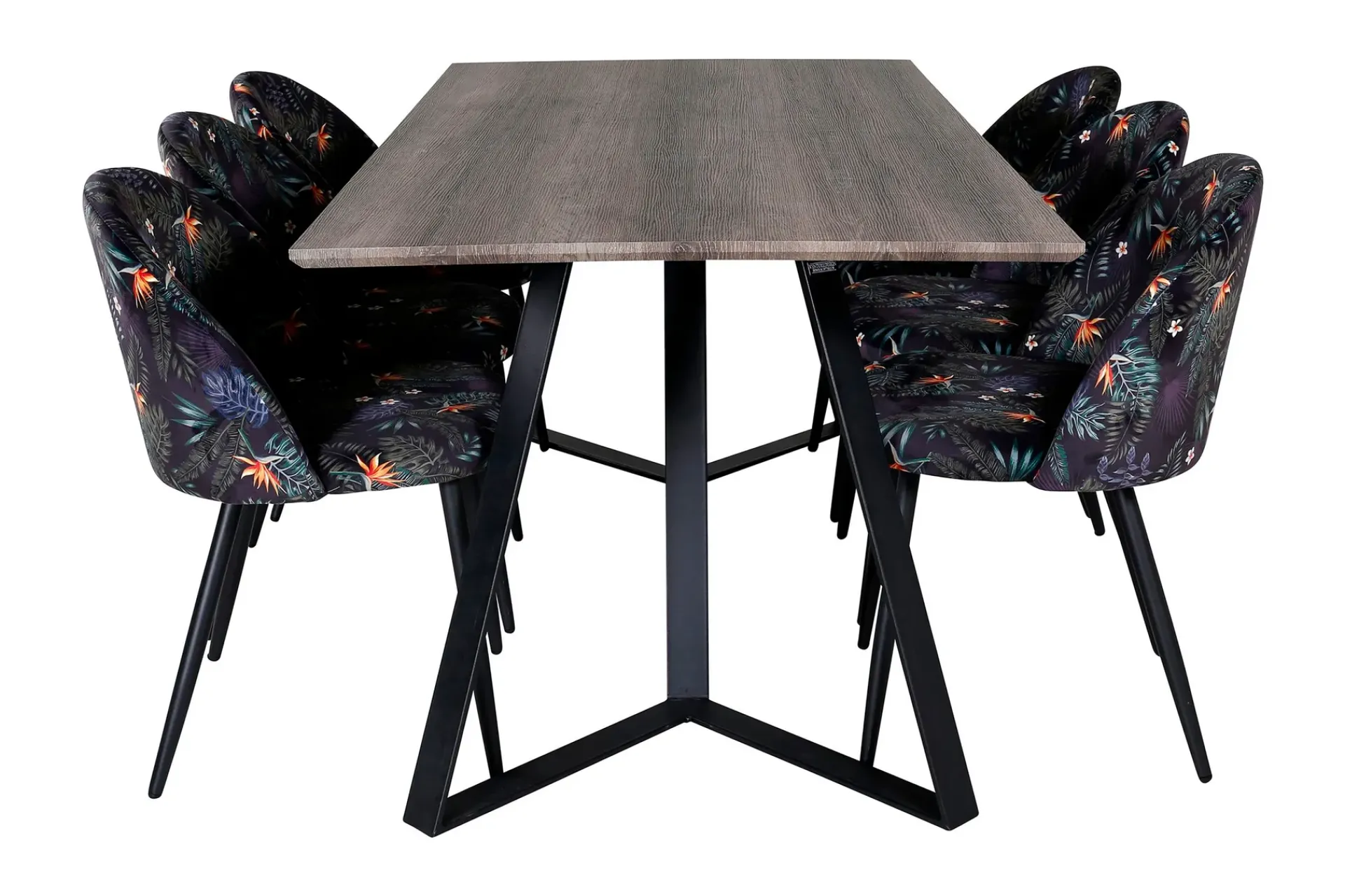Venture Home Malvina Spisegruppe 180 cm inkl. 6 Sedavi Stoler