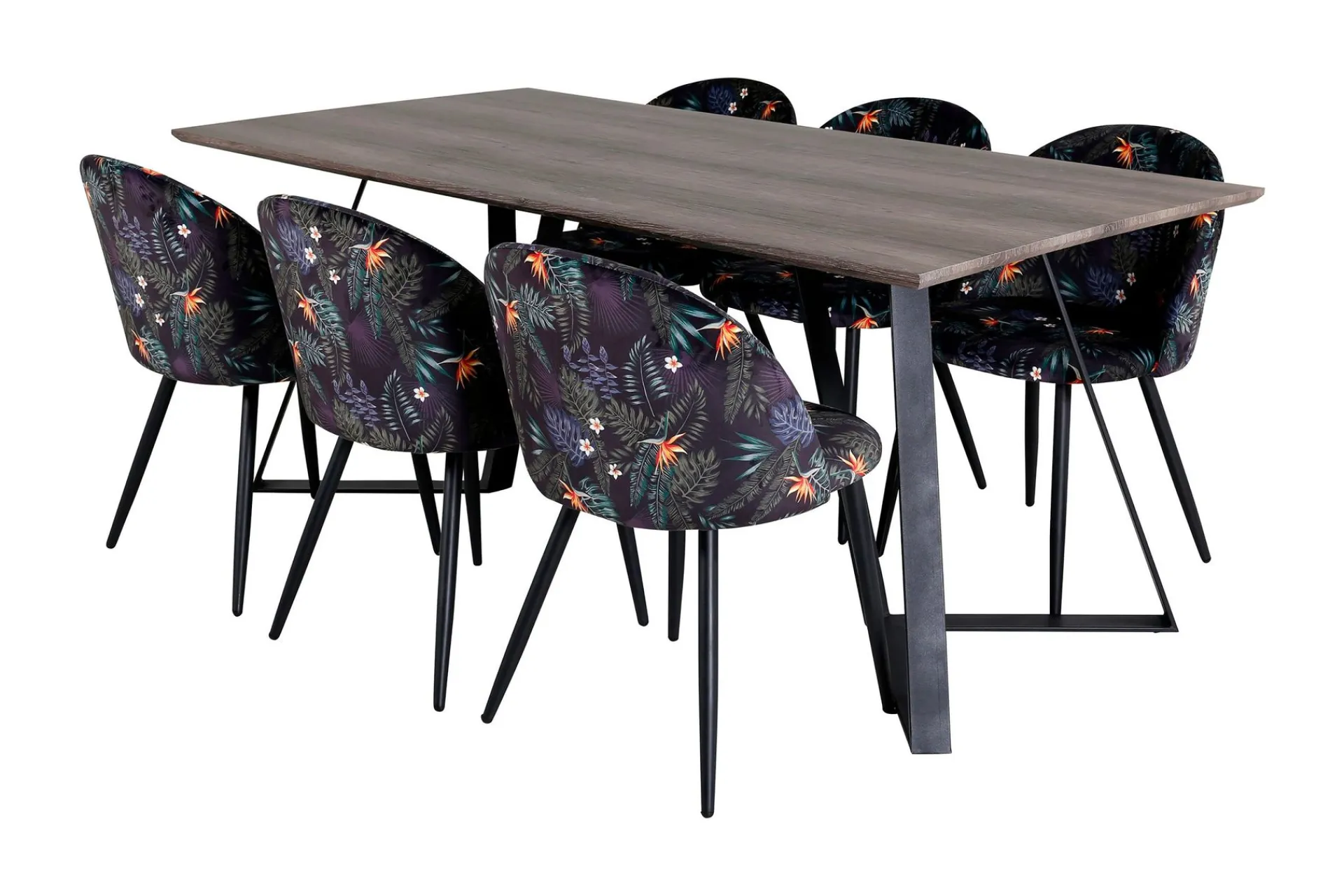 Venture Home Malvina Spisegruppe 180 cm inkl. 6 Sedavi Stoler