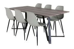 Venture Home Malvina Spisegruppe 180 cm inkl. 6 Ypas Stoler