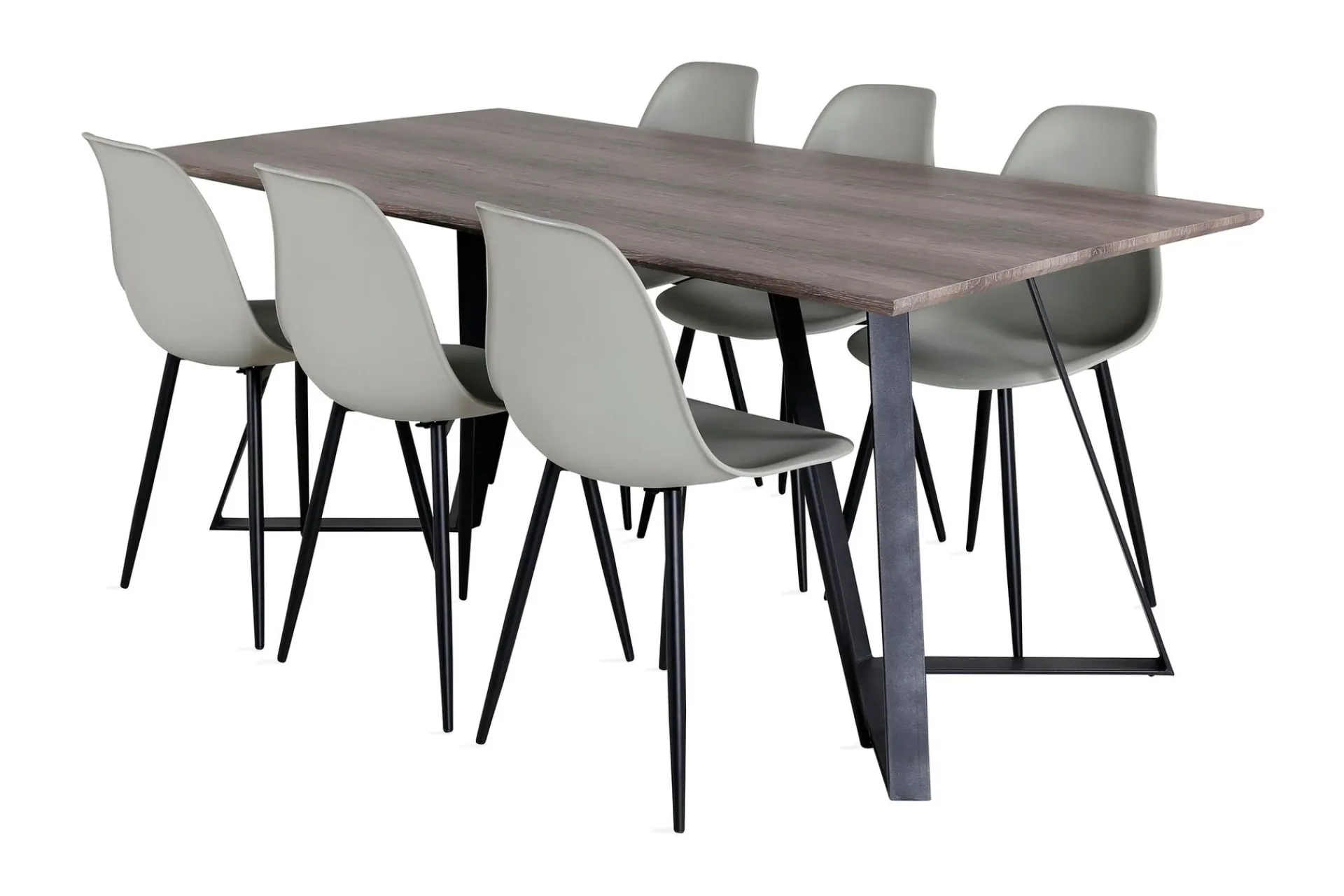 Venture Home Malvina Spisegruppe 180 cm inkl. 6 Ypas Stoler