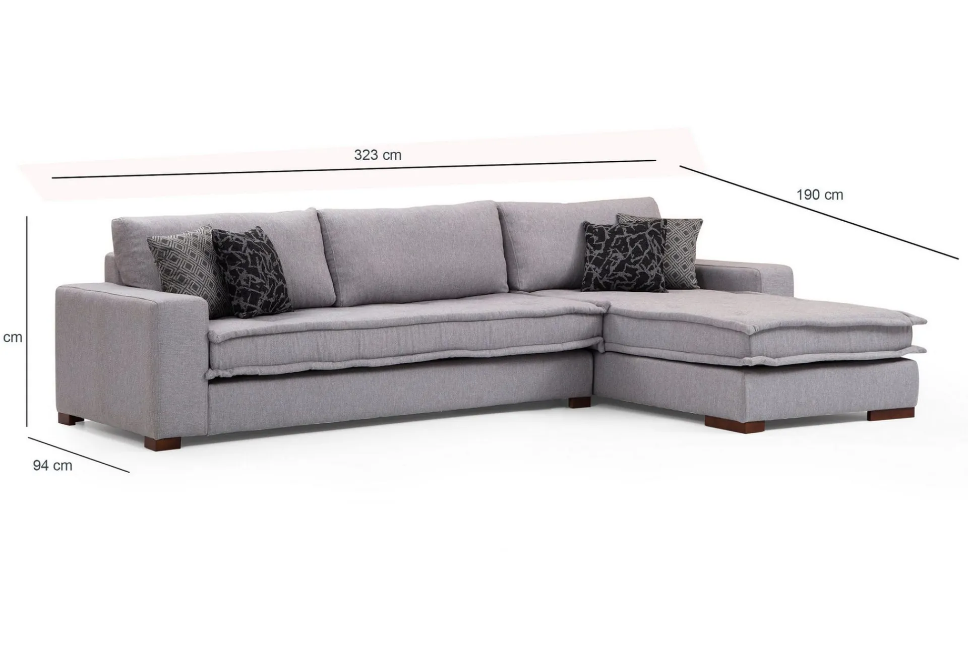 Mamerto Sofa m. Divan 4-seters