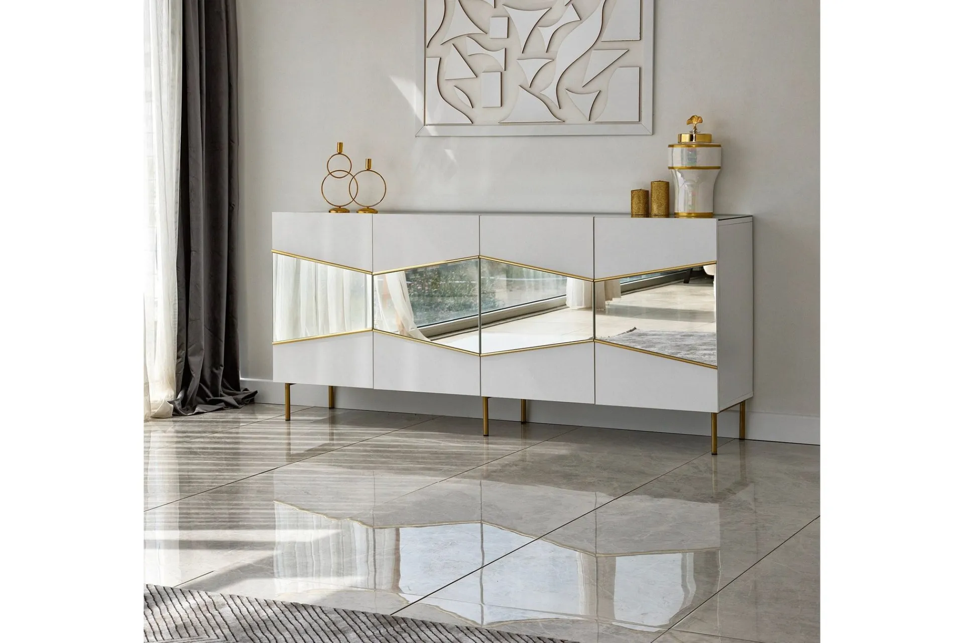 Sideboard & Skjenker-Mami Konsollbord 180 cm Hvit