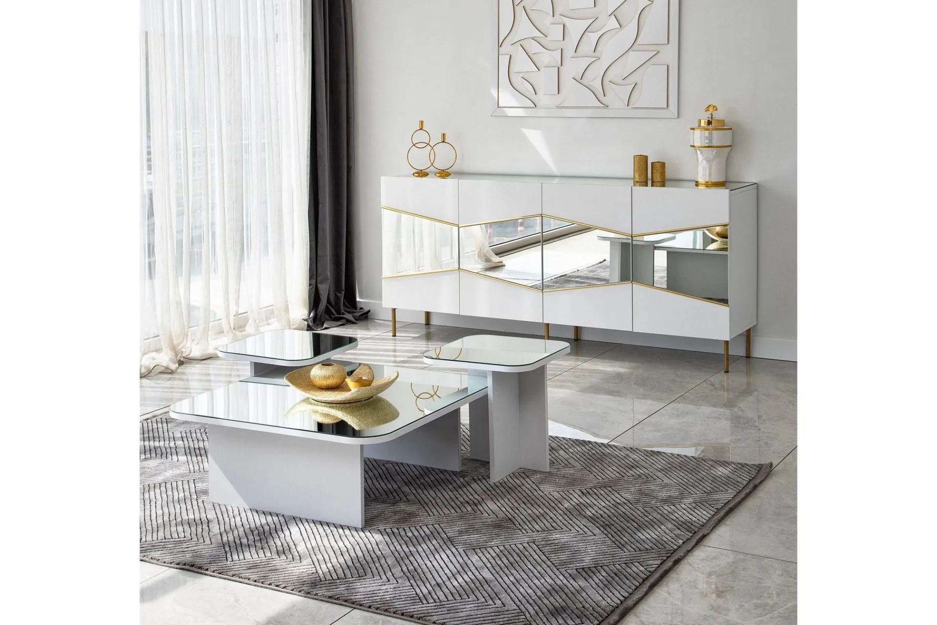 Sideboard & Skjenker-Mami Konsollbord 180 cm Hvit
