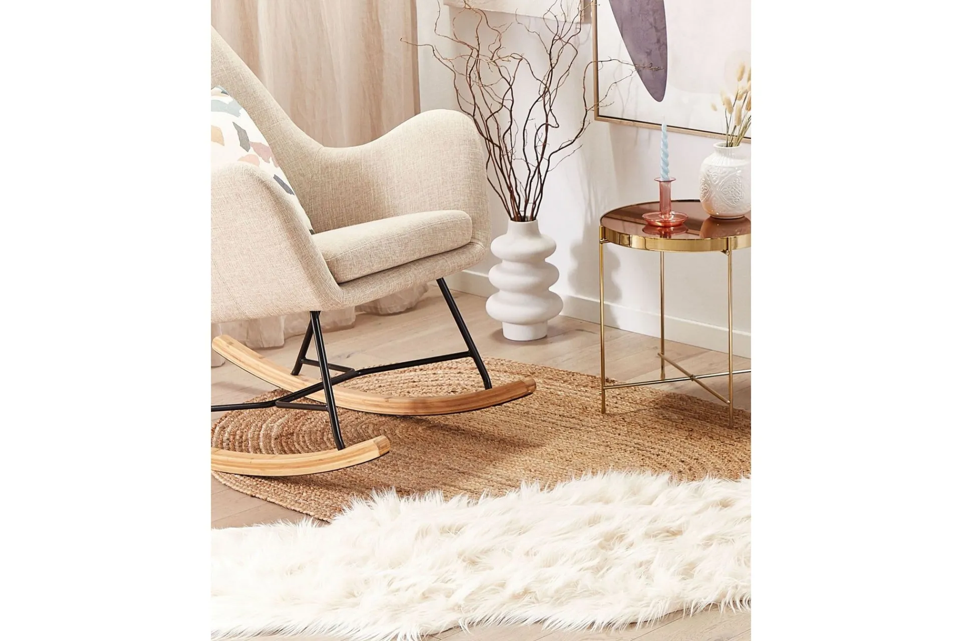 Skinn & Pelstepper-Mamungari Saueskinn 60x180 cm Beige