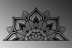 Skilt-Mandalas 1 Veggdekor Svart
