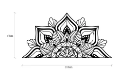 Skilt-Mandalas 1 Veggdekor Svart