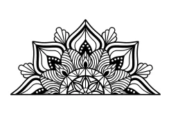 Skilt-Mandalas 1 Veggdekor Svart