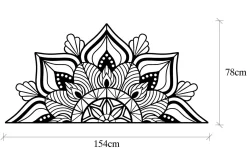 Skilt-Mandala 1 Veggdekor Svart