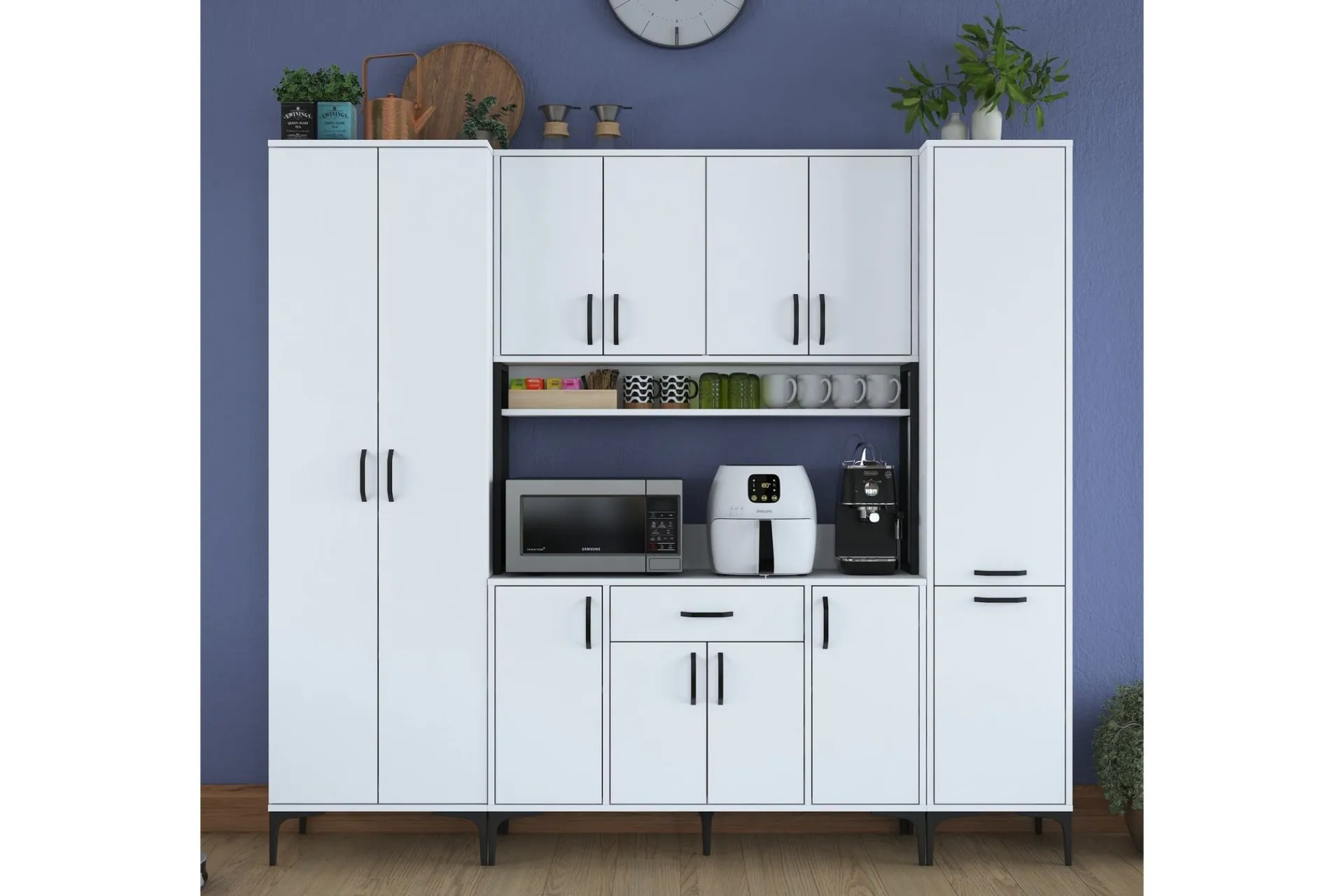 Hjørneskap|Barskap-Manorma Highboard Hvit