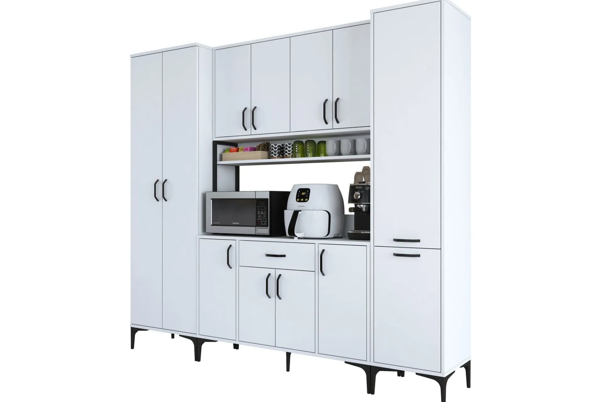 Hjørneskap|Barskap-Manorma Highboard Hvit