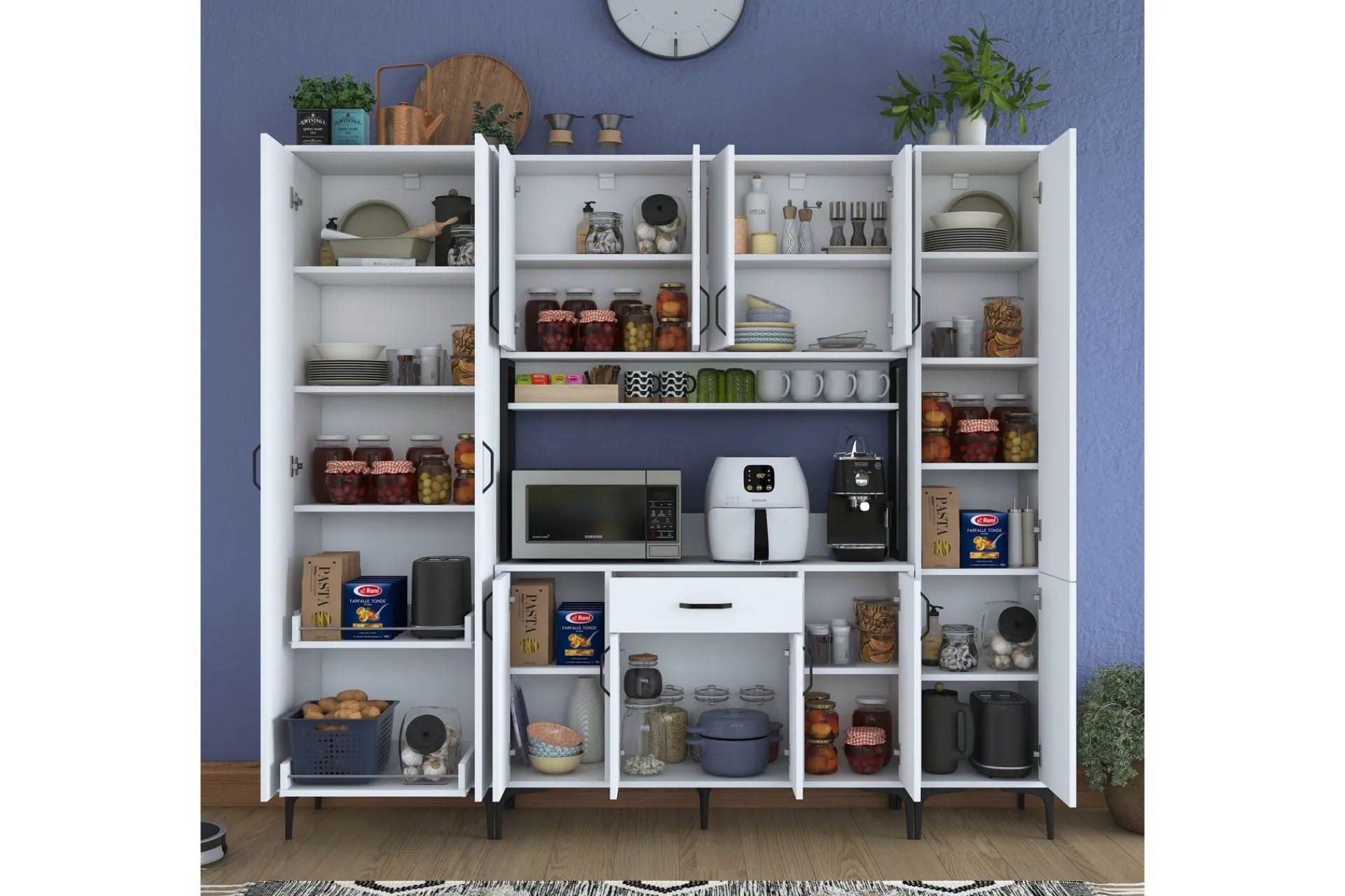 Hjørneskap|Barskap-Manorma Highboard Hvit