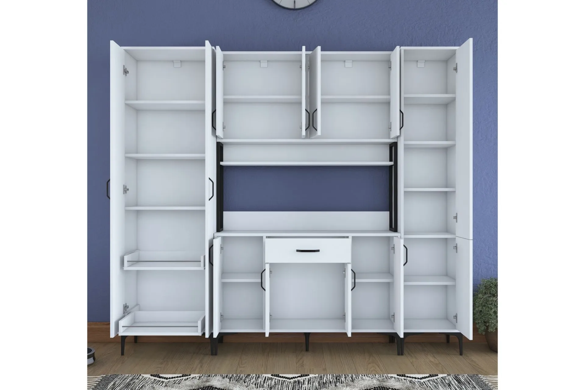 Hjørneskap|Barskap-Manorma Highboard Hvit