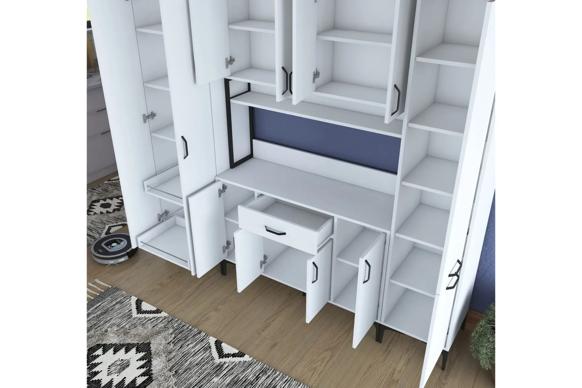 Hjørneskap|Barskap-Manorma Highboard Hvit