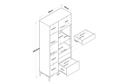 Oppbevaringsskap|Skap-Manorma Highboard Hvit