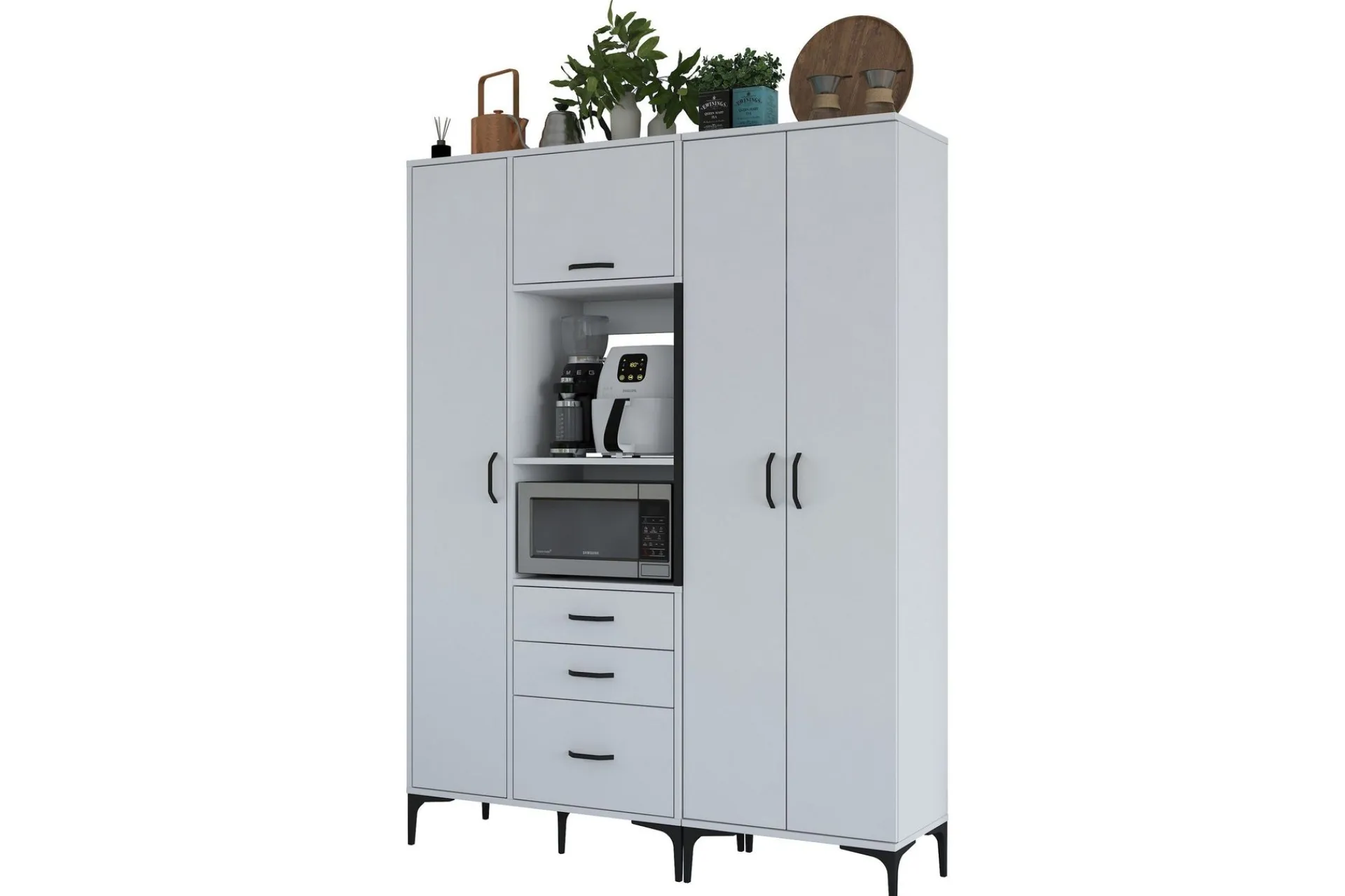 Oppbevaringsskap|Skap-Manorma Highboard Hvit