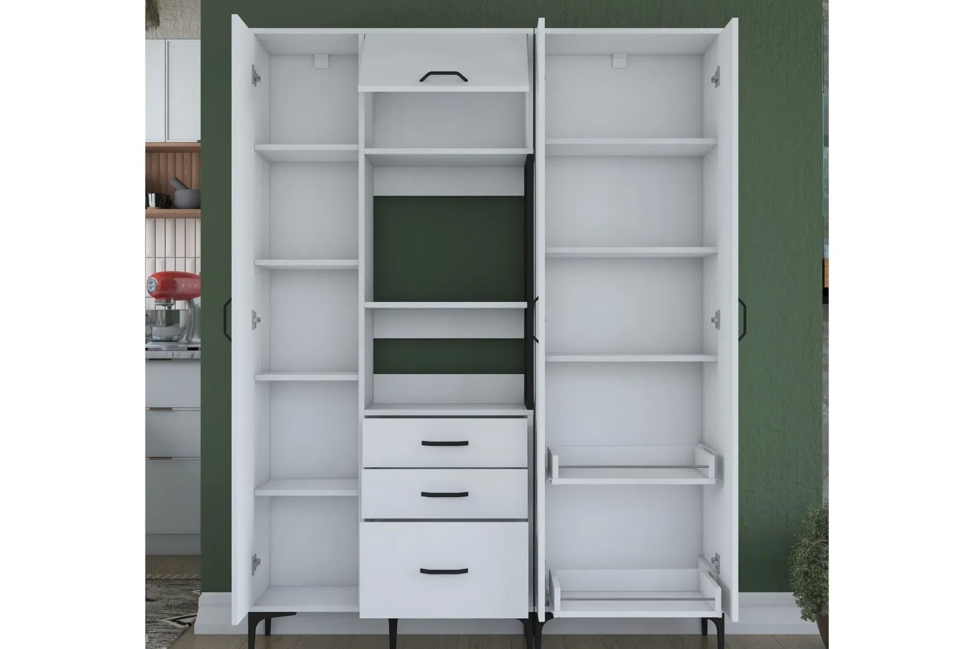Oppbevaringsskap|Skap-Manorma Highboard Hvit