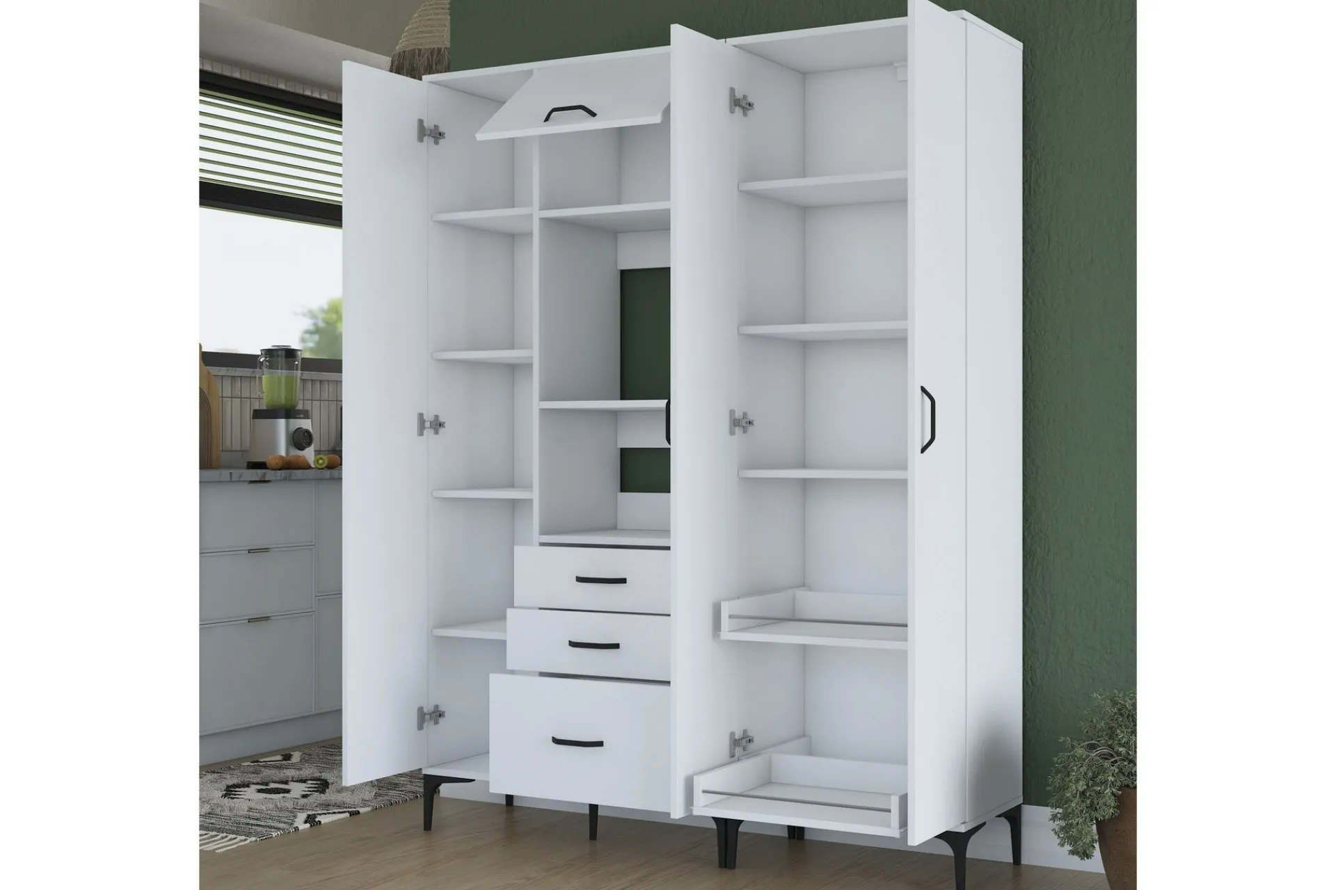 Oppbevaringsskap|Skap-Manorma Highboard Hvit